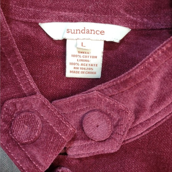 Women's Burgundy Jacket with Gray Accents - Picture 5 of 6
